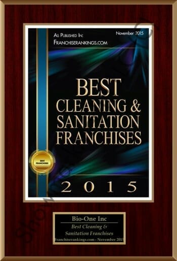 Bio-One of West Atlanta decontamination and biohazard cleaning team award